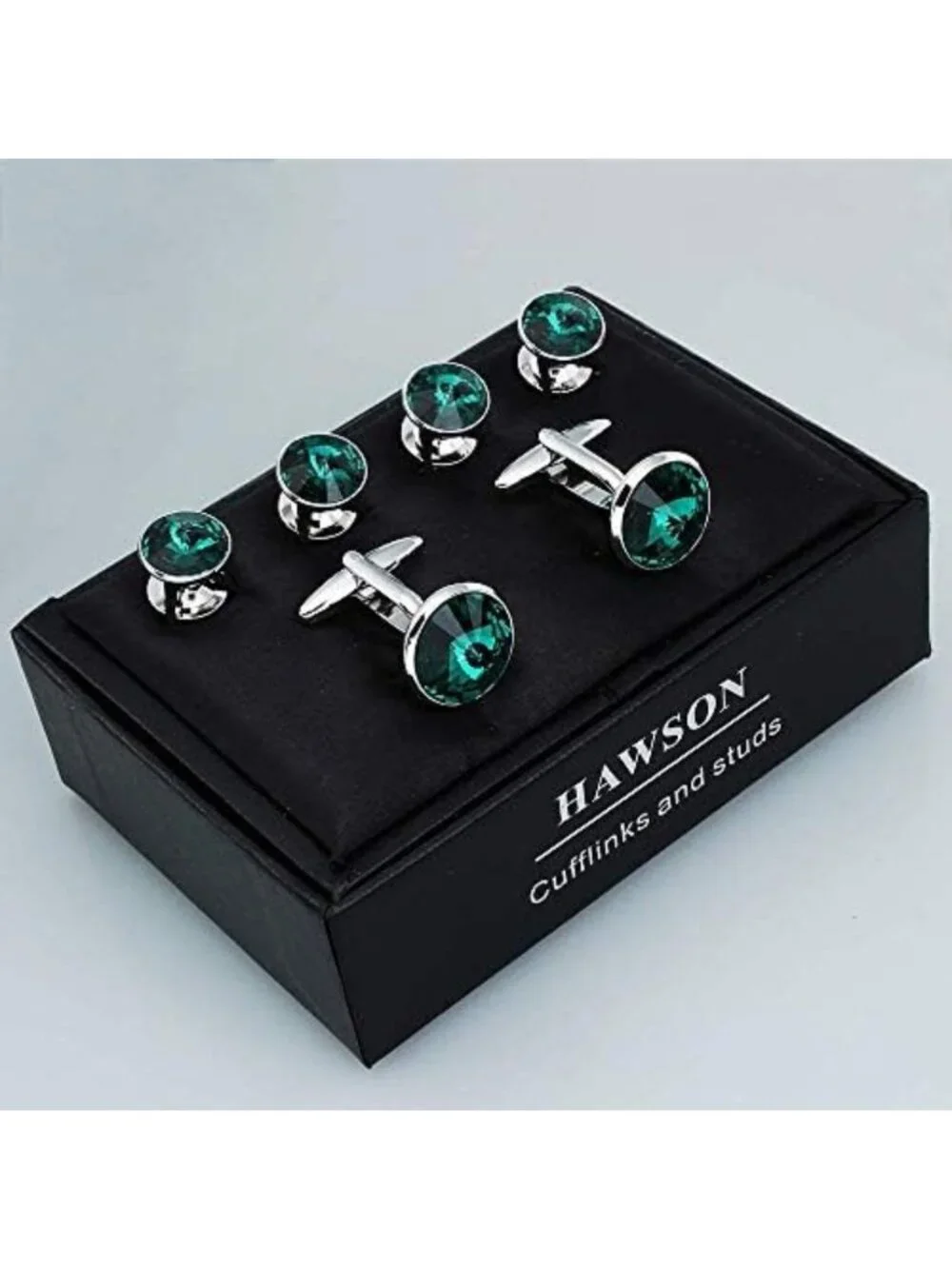 Elegant Cufflinks & Shirt Studs Set for Men - Gift Boxed Jewelry for Weddings